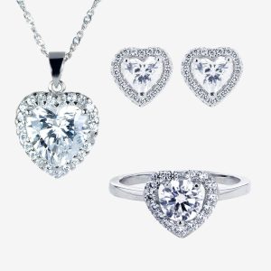Earrings Necjace Ring jewellary set